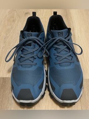 Salomon Blue and Black Trail Sneakers